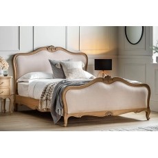 Gallery Direct Chic Weathered Linen Upholstered Bed Frame Gallery Direct Chic Weathered Linen Upholstered Bed Frame
