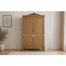 Gallery Direct Chic Weathered 2 Door Wardrobe Gallery Direct Chic Weathered 2 Door Wardrobe