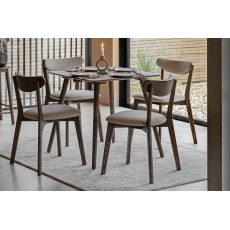 Gallery Direct Hatfield Smoked Oak 77cm Square Dining Table