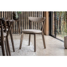 Gallery Direct Hatfield Pair Of Smoked Oak Dining Chairs
