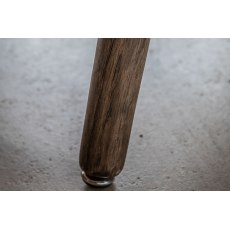 Gallery Direct Hatfield Smoked Oak 80cm Small Triangular Dining Table Set & x2 Chairs