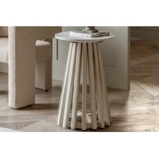 Gallery Direct Soho Mango Wood Side Table with Marble Top Gallery Direct Soho Mango Wood Side Table with Marble Top