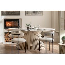 Gallery Direct Soho Mango Wood Oval Dining Table with Marble Top Gallery Direct Soho Mango Wood Oval Dining Table with Marble Top