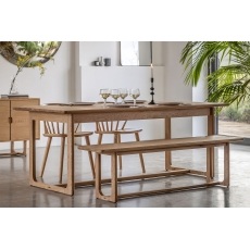 Gallery Direct Craft Natural Oak Extending Dining Table Set & 6 Chairs Gallery Direct Craft Natural Oak Extending Dining Table Set & 6 Chairs