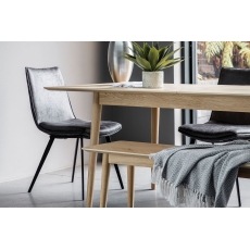 Gallery Direct Set of 2 Hinks Dining Chairs in Grey Leather