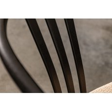 Gallery Direct Set of 2 Whitney Black Elm Wishbone Back Dining Chairs with Woven Seat