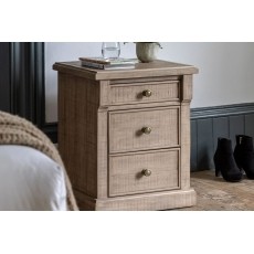 Gallery Direct Vancouver Rustic 3 Drawer Bedside Table