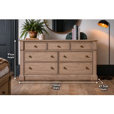 Gallery Direct Vancouver Rustic 7 Drawer Chest of Drawers