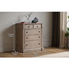Gallery Direct Vancouver Rustic 5 Drawer Chest of Drawers