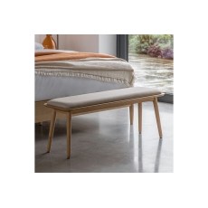 Gallery Direct Hatfield Natural Oak Upholstered Bench