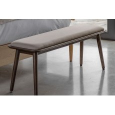 Gallery Direct Hatfield Smoked Oak Upholstered Bench