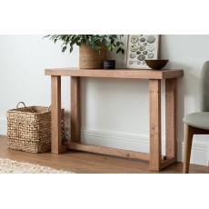 Oakley Reclaimed Wood Console Table in Rustic Buff Finish