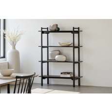 Gallery Direct Wycombe Black Oak Open Display Bookcase Gallery Direct Wycombe Black Oak Open Display Bookcase