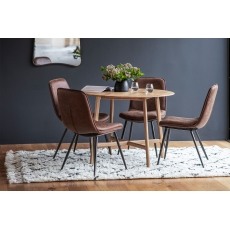 Gallery Direct Madrid Round Dining Table in Oak