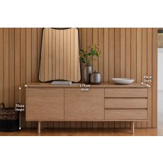 Gallery Direct Madrid Large Sideboard in Oak