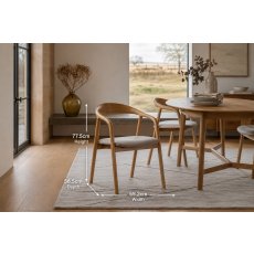 Gallery Direct Madrid Wooden Dining Chair in Oak (Pair)