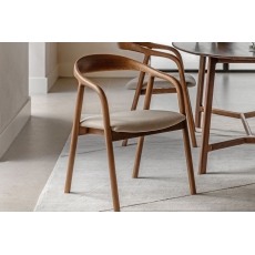 Gallery Direct Madrid Upholstered Dining Chair in Walnut (Pair)