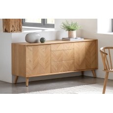 Gallery Direct Milano Oak Large Sideboard Gallery Direct Milano Oak Large Sideboard