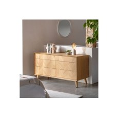 Gallery Direct Milano Oak 6 Drawer Chest of Drawers