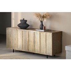 Gallery Direct Panelled Smoked Oak Large Sideboard Gallery Direct Panelled Smoked Oak Large Sideboard