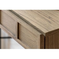 Gallery Direct Panelled Smoked Oak Console Table Gallery Direct Panelled Smoked Oak Console Table