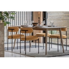 Gallery Direct Panelled Smoked Oak Dining Table Gallery Direct Panelled Smoked Oak Dining Table