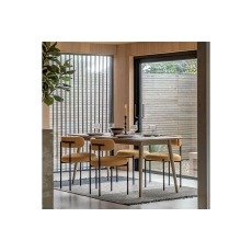 Gallery Direct Panelled Smoked Oak Dining Table Gallery Direct Panelled Smoked Oak Dining Table
