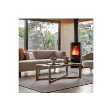 Gallery Direct Panelled Smoked Oak Coffee Table Gallery Direct Panelled Smoked Oak Coffee Table