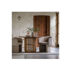 Gallery Direct Voss Mango Wood Slatted Dining Table