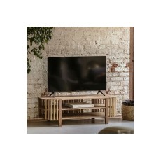Gallery Direct Voss Mango Wood Slatted Media TV Unit