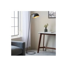 Gallery Direct Brair 1 Floor Light Matt Black & Antique Brass