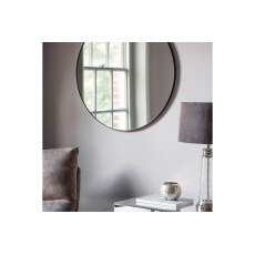 Gallery Direct Bowie Round Mirror Black 800x800mm Gallery Direct Bowie Round Mirror Black 800x800mm