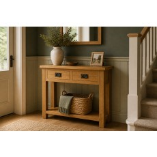 Salisbury Waxed Premium Oak Console Table Salisbury Waxed Premium Oak Console Table
