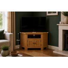 Salisbury Waxed Premium Oak Corner Tv Unit Salisbury Waxed Premium Oak Corner Tv Unit