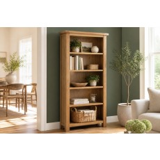 Salisbury Waxed Premium Oak Large Bookcase - Self Assembly Salisbury Waxed Premium Oak Large Bookcase - Self Assembly