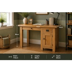 Salisbury Waxed Premium Oak Single Desk Salisbury Waxed Premium Oak Single Desk