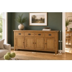 Salisbury Waxed Premium Oak Extra Large Sideboard Salisbury Waxed Premium Oak Extra Large Sideboard