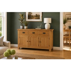 Salisbury Waxed Premium Oak Large Sideboard Salisbury Waxed Premium Oak Large Sideboard