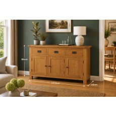 Salisbury Waxed Premium Oak Large Sideboard Salisbury Waxed Premium Oak Large Sideboard