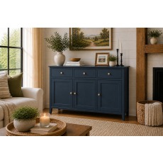 Harrogate Painted Blue 3 Door Sideboard