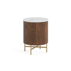 Harvard Reeded Mango Wood Storage Cupboard with Marble Top Harvard Reeded Mango Wood Storage Cupboard with Marble Top