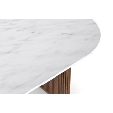 Harvard Reeded Mango Wood Large Sideboard with Marble Top Harvard Reeded Mango Wood Large Sideboard with Marble Top