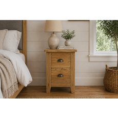 Burford Country Oak Narrow Bedside Table Burford Country Oak Narrow Bedside Table