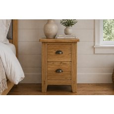 Burford Country Oak Narrow Bedside Table Burford Country Oak Narrow Bedside Table