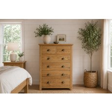 Burford Country Oak 6 Drawer Chest of Drawers Burford Country Oak 6 Drawer Chest of Drawers