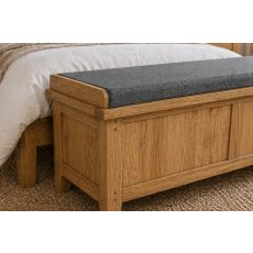 Burford Country Oak Storage Bench Blanket Box Burford Country Oak Storage Bench Blanket Box