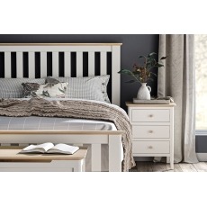 Marlow Oak Painted Coconut White Bedside Table