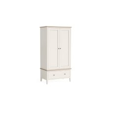 Marlow Oak Painted Coconut White Gents Wardrobe