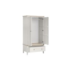 Marlow Oak Painted Coconut White Gents Wardrobe