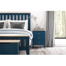 Marlow Oak Painted Navy Blue Bedside Table